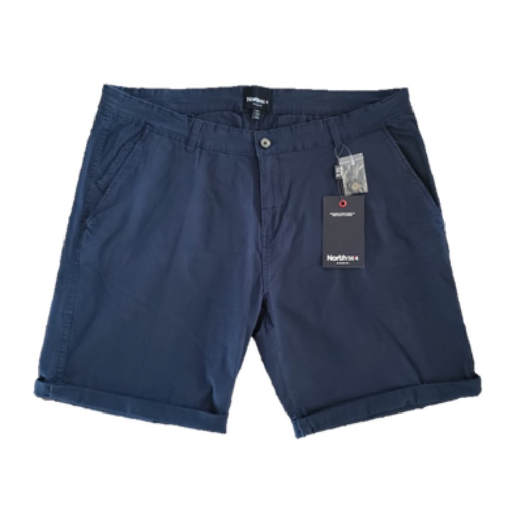 NORTH 56°4 STRETCH CLASSIC FIT CHINO SHORTS NAVY